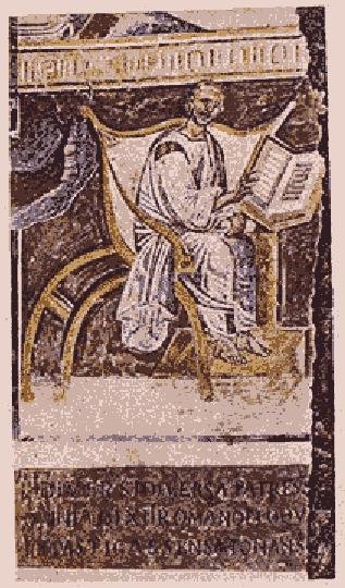 [oldest known picture of Saint Augustinus]